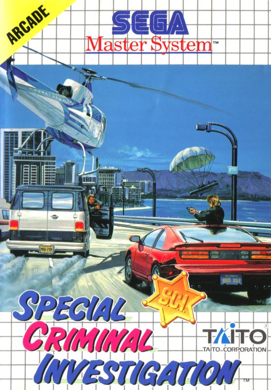 Special Criminal Investigation box art for Sega Master System